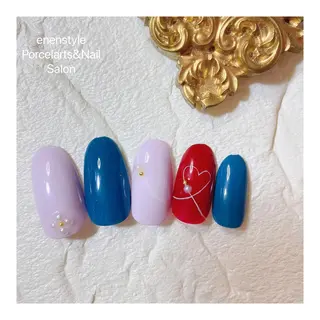 ミディアム ネイル 🐾enen style 🐾のネイルデザイン
