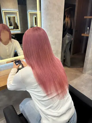 ロング カラー パーマ ヘアアレンジ 透明感ブリーチカラー 🌈TOMOHIROのヘアスタイル