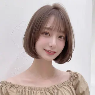 ショート 庭木華瑠🐾ボブ🧡 透明感カラー✨のヘアスタイル