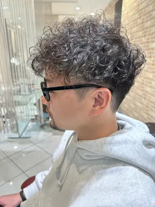 ショート パーマ メンズ 💈メンズ特化 美容師サキ💈のヘアスタイル