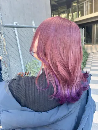 ミディアム カラー ヘアアレンジ 💕ブリーチ/ヘアメ 🎀YUUKAのその他イメージ