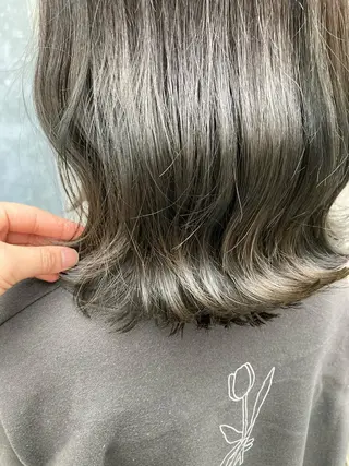 ミディアム ✨色持ちの良い艶 カラー✨蟹江真世のヘアスタイル
