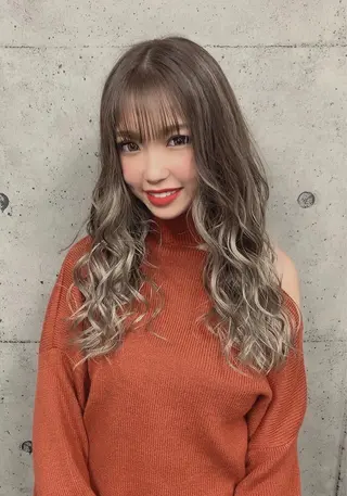 ロング カラー 奥山義進/大宮 /ダブルカラーのヘアスタイル