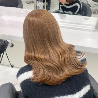ロング カラー ラベンダー💜 グレージュ🩶のヘアスタイル