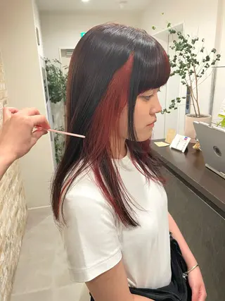 セミロング カラー 💝ブリーチ ショート/れい💝のヘアスタイル