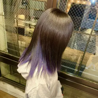 セミロング カラー 新原 陽那のヘアスタイル