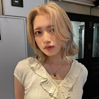 ショート カラー ボブハイトーン🦖 デザインMAMIのヘアスタイル