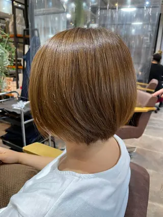 ショート カラー 髪質改善/ストレート /半個室/大岡輝己のヘアスタイル