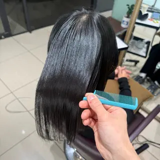 ミディアム パーマ 韓国風パーマ🌿コテ 巻き風パーマ/るいのヘアスタイル