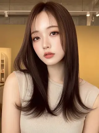 セミロング カラー 美髪 Risaのヘアスタイル
