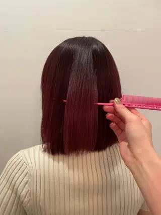 ミディアム カラー cocoa🎀 透明感カラー/パーマのヘアスタイル