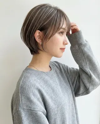 ショート 白髪ぼかし/清水 和馬のヘアスタイル