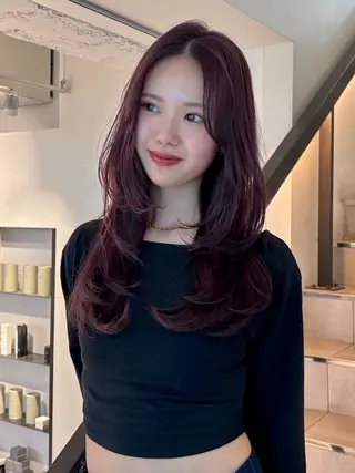 カラー 暖色ෆ透明感カラー 🩷cocoriのヘアスタイル