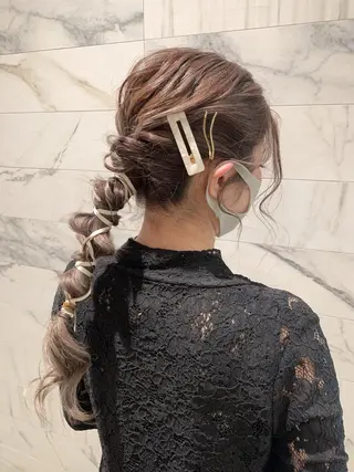 ロング カラー ヘアアレンジ 🦖鶴岡 香純🦖のヘアスタイル