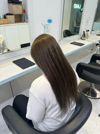 ロング 🤎モテ髪&透明感 ミルクティー🥣🤎のヘアスタイル