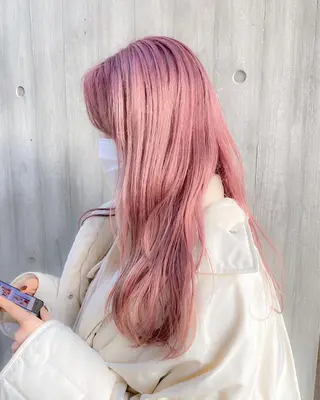 セミロング カラー レイヤー暖色カラー 池袋Yamamotoのヘアスタイル