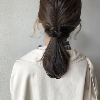 セミロング 岩下昂世/ ハイトーン/デザインのヘアスタイル