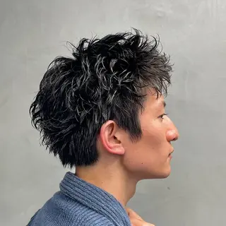 ショート パーマ ヘアアレンジ メンズ fifth 石川 凪のヘアスタイル
