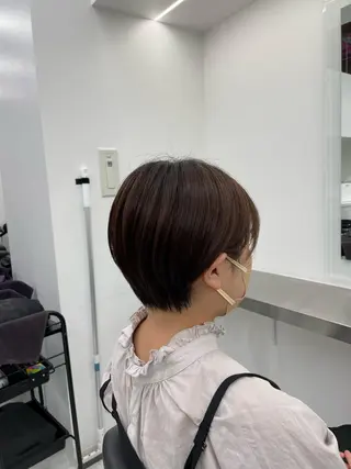 ショート ヘアアレンジ 縮毛矯正/髪質改善/ ブリーチ毛/木元渓太のヘアスタイル