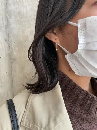 セミロング ヘアアレンジ 縮毛矯正/髪質改善/ ブリーチ毛/木元渓太のヘアスタイル