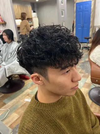 ショート パーマ メンズ 八尾メンズ特化 スタイリスト竜也のヘアスタイル