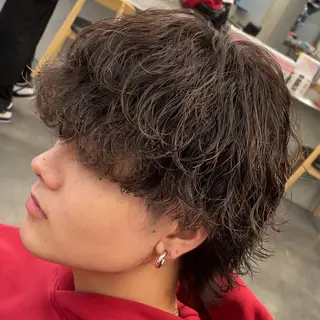 セミロング パーマ ヘアアレンジ メンズ fifth 石川 凪のヘアスタイル
