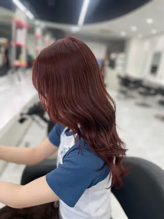 ロング カラー ラベンダー💜 グレージュ🩶のヘアスタイル