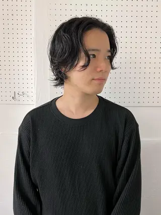 ショート メンズ メンズ専門ブリー チカラー⚡️リュウジのヘアスタイル