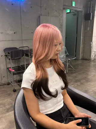 ロング カラー ハイトーン 横浜💞ミオのヘアスタイル