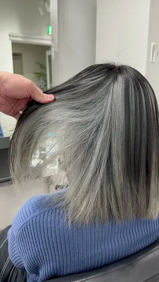 ミディアム カラー ヘアアレンジ ✨錦糸町ブリーチ/ ホワイトカラー皇気✨のヘアスタイル