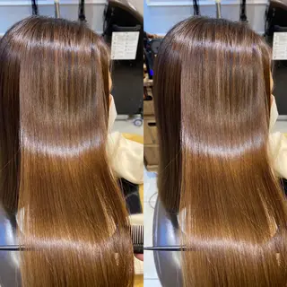 セミロング 美髪矯正透明感カラー 江川 和輝のヘアスタイル