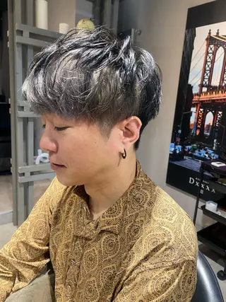 ミディアム カラー メンズ 似合う髪型見つけます AYAKAのヘアスタイル