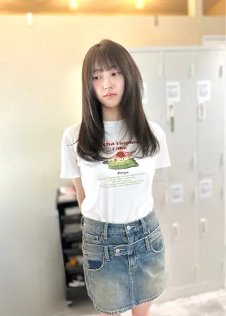 ロング カラー レイヤーカット 赤み消し　店長/大和のヘアスタイル