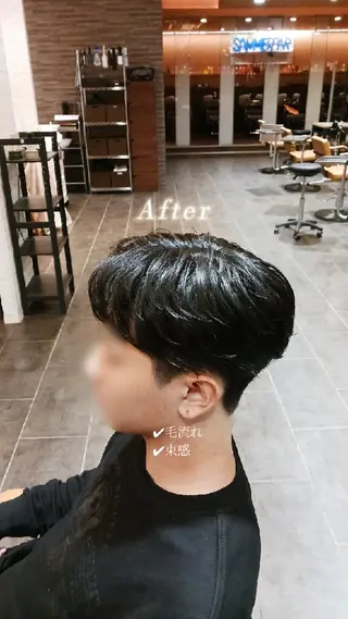 パーマ メンズ 羽田野 紗可のヘアスタイル