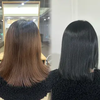 セミロング カラー 🩷仙台/暖色/ 艶カラー/えれな🩷のヘアスタイル