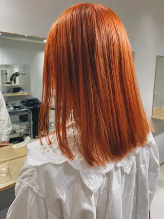 セミロング カラー ボブパーマコテ巻き風 パーマNo1深江秀平のヘアスタイル
