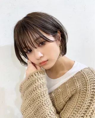 カラー 髪質改善縮毛矯正 ボブレイヤーRINAのヘアスタイル