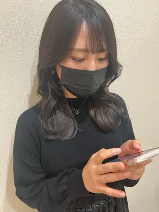 ミディアム カラー 外国人対応 佐久間のヘアスタイル