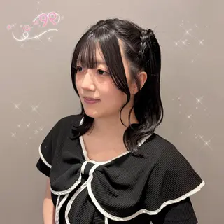ヘアアレンジ 顔周り/ガーリー /ヘアメ/あつはのヘアスタイル