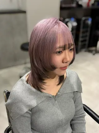 ミディアム カラー ゆな🎀ハイトーン /レイヤーのヘアスタイル