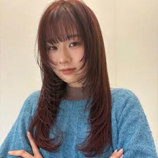 ロング カラー レイヤー/暖色カラー 🎀はるのヘアスタイル