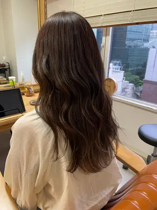 セミロング カラー 英語ok sohee ソヒ 305号室のヘアスタイル