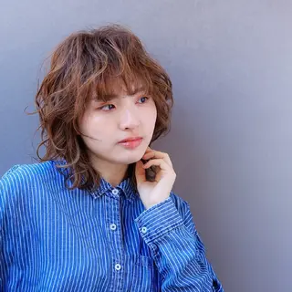 ミディアム 大人髪ヘアセット/ 切りたて感なしカットのヘアスタイル
