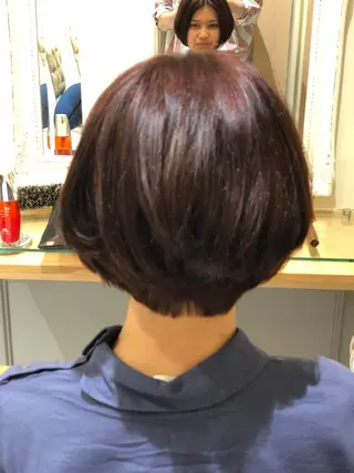 ショート カラー パーマ ヘアアレンジ 【ツヤ髪美容師】 ツダケイスケのヘアスタイル