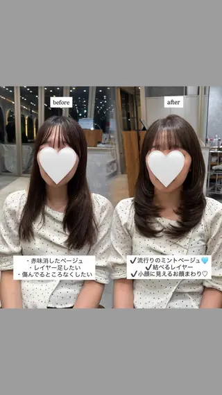ミディアム ‎🤍透明感×ツヤ髪 / Saki‎🤍のヘアスタイル