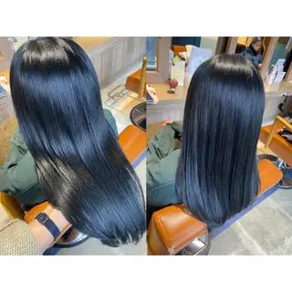 カラー 🩵盛れる顔周り/ 艶カラーemi🩵のヘアスタイル