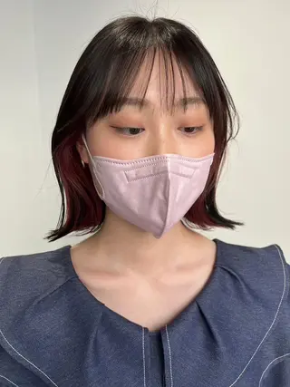 ミディアム カラー 透明感×ダブルカラ ーHarusa🎀のヘアスタイル