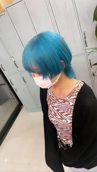 セミロング カラー 町田ブリーチ特化 MANATOのヘアスタイル