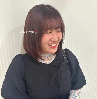 ミディアム yuka♡/暖色系/ ブリーチなしWカラーのヘアスタイル