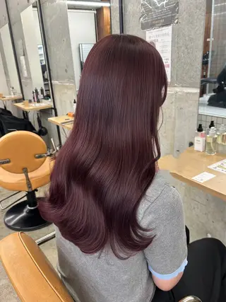 ロング カラー 🌷ラベンダーピンク 顔まわり🌷ねいろのヘアスタイル
